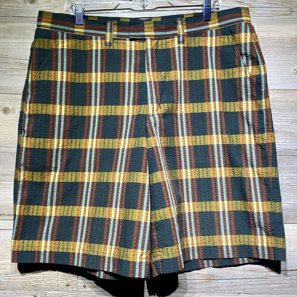 Patagonia Thrift Shorts Seersucker Mens 36 (37x10) Multicolor Plaid Lightweight